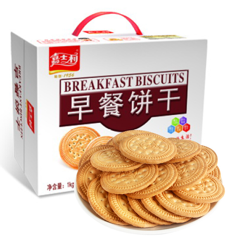 嘉士利 早餐饼干 原味 1kg 10.82元（需买3件，需用券）