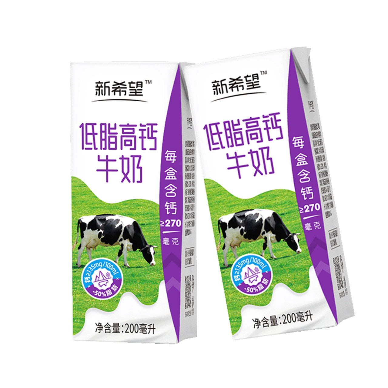 新希望 低脂高钙牛奶 营养早餐奶200ml*24盒 增加35%钙 35.43元