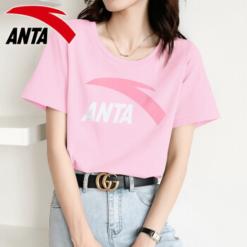 ANTA 安踏 女子运动T恤 962128120-4 樱花红 M