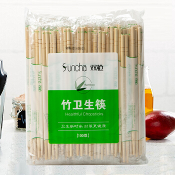 SUNCHA 双枪 一次性筷子 100双装 7.92元