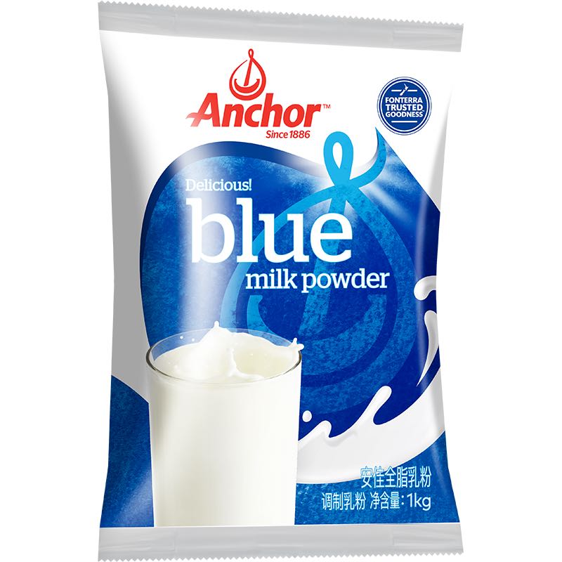 Anchor 安佳 调制乳粉 新西兰进口安佳全脂乳粉 青少年成人奶粉 全脂奶粉1kg*1袋 券后55元