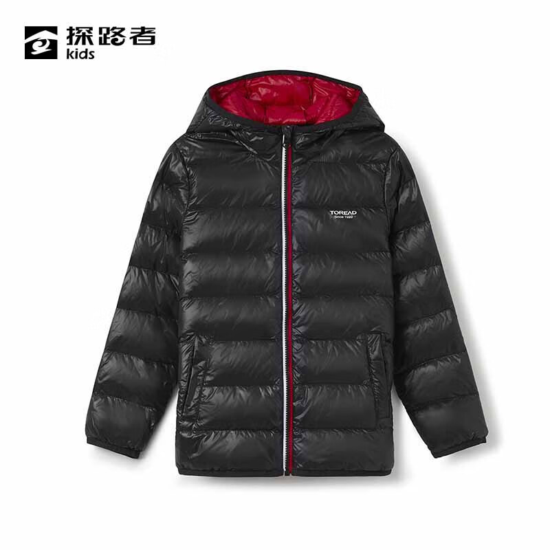 限移动端、京东百亿补贴：TOREAD 探路者 儿童短款羽绒服 黑色 120 109元