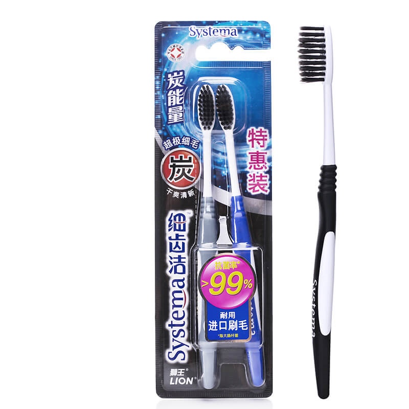 LION 狮王 细齿炭能量牙刷 8支（仅此） 券后25.9元