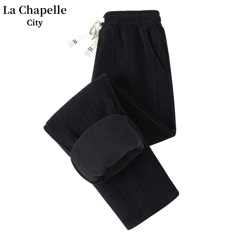 La Chapelle City 拉夏贝尔 女士加绒加厚灯芯绒直筒裤 券后49.9元