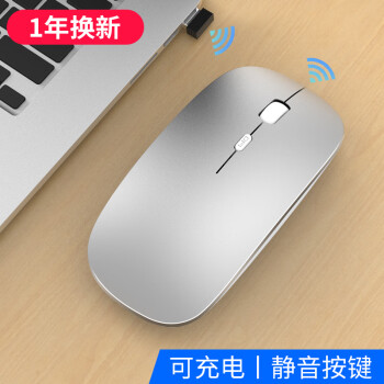 移动端、京东百亿补贴：狼界 M1 2.4G 无线鼠标 1600DPI 太空银