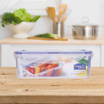 LOCK&LOCK 乐扣 塑料保鲜盒 饭盒微波炉便当盒冰箱收纳食品盒密封饭盒 HPL817H-1.4L长方形