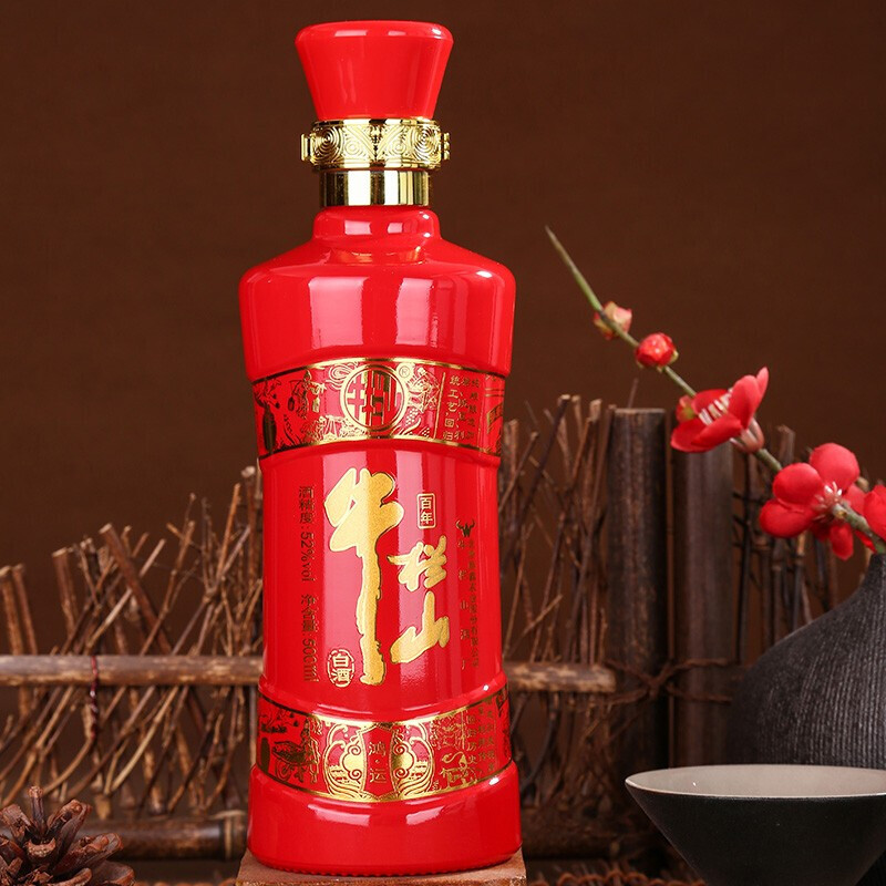 牛栏山 鸿运老酒 浓香型白酒 52度 500ml*6瓶 整箱装 年货送礼 282元