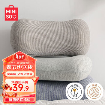 MINISO 名创优品 抗菌枕记忆棉小枕头  单只装 42*20*9/11cm