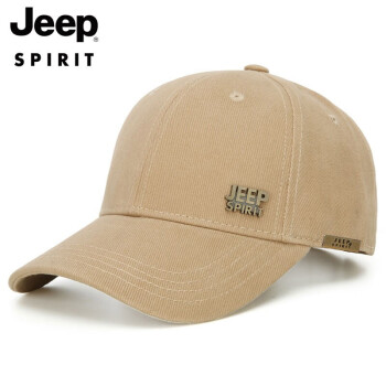 Jeep 吉普 棒球帽男秋季帽子男士鸭舌帽遮阳休闲太阳帽 RM0152M 卡其