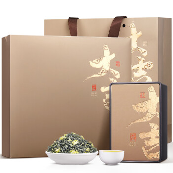 中谷御品 茶叶 特级茉莉花茶川派茉莉飘雪 2023新茶九窨年货茶叶礼盒(56泡)