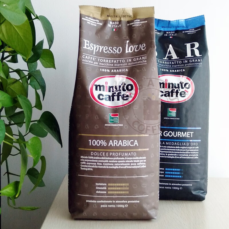 ESPRESSO LOVE MINUTO CAFFE Minuto 中度阿拉比咖啡豆组合 1kg*2 券后299.82元
