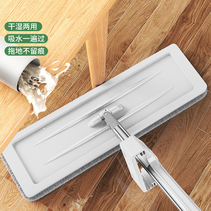 艺姿 平板拖把 家用一拖净免手洗 干湿两用拖布 2块布 券后9.9元