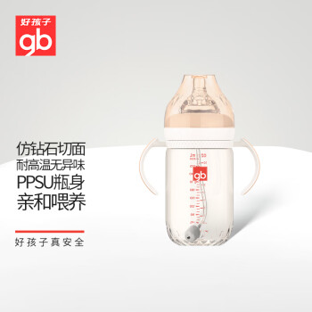 gb 好孩子 铂金系列 B80488 PPSU奶瓶 300ml 藕粉 6月+