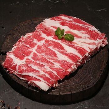 HUADONG 画冬 华东澳洲谷饲原切肥牛肉片500g/袋 后胸肉火锅烧烤食材牛肉卷 33.57元（需买3件，需用券）