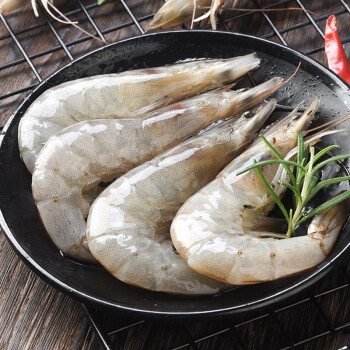 馋食悠香 厄瓜多尔白虾1.6kg/盒 80-96只大虾 海鲜水产