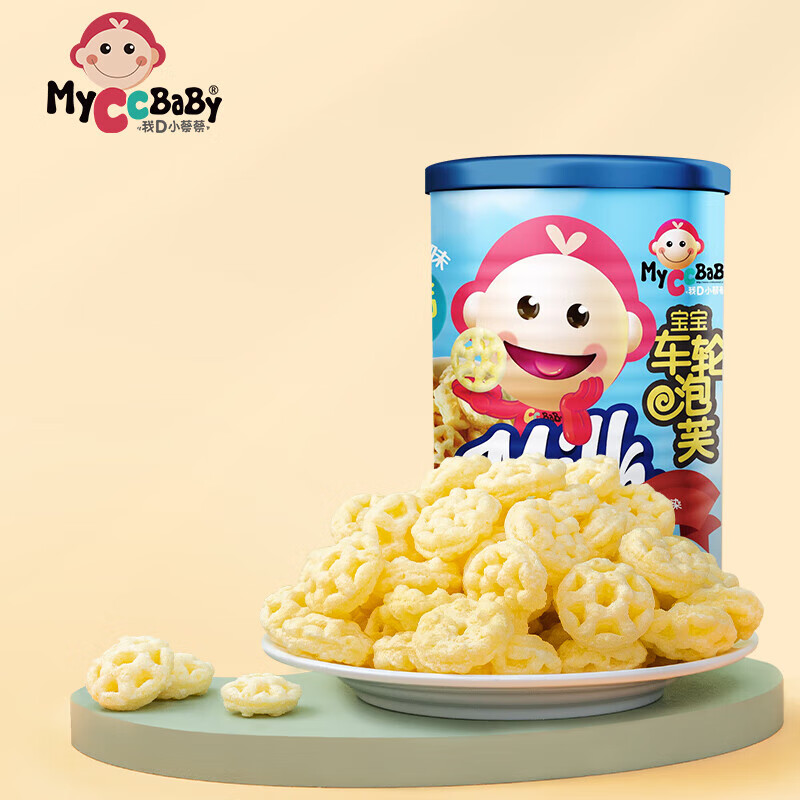 MyCcBaBy 我D小蔡蔡 小鱼儿米泡芙溶 车轮泡芙(牛奶味)5.3到期 6.63元（需买3件，需用券）