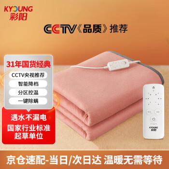 KYOUNG 彩阳 电热毯 双人电褥子自动断电控温 1.8*1.5米