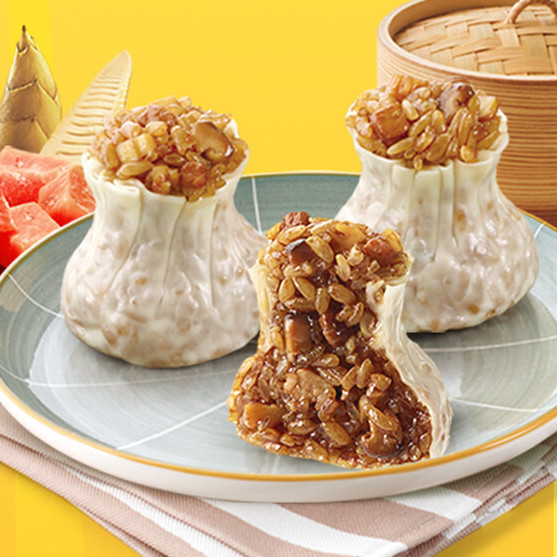 湾仔码头 经典糯米三丁烧麦 面点 烧卖 生鲜 儿童早餐食品 速食300g 6只装 21.9元