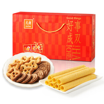 EULONG 元朗 曲奇饼干年货礼盒 过新年蛋卷王糕点零食品 广州特产拜年长辈892g