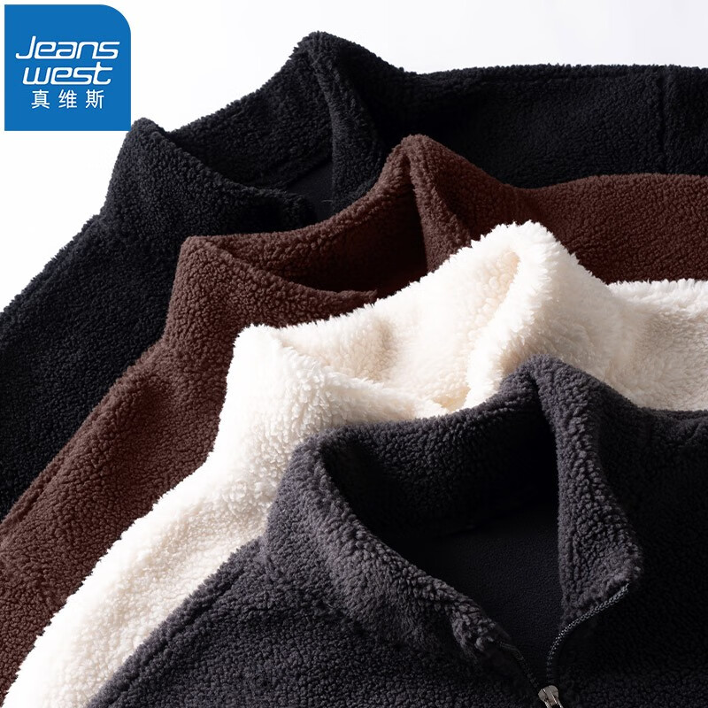 JEANSWEST 真维斯 羊羔绒外套加绒加厚 券后119元