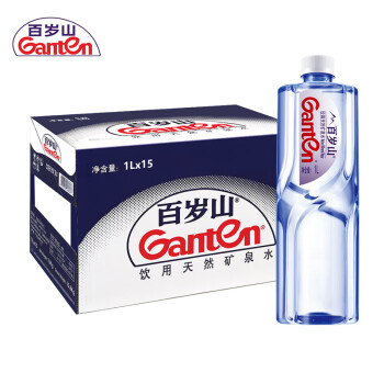 Ganten 百岁山 饮用天然矿泉水 1L*15瓶