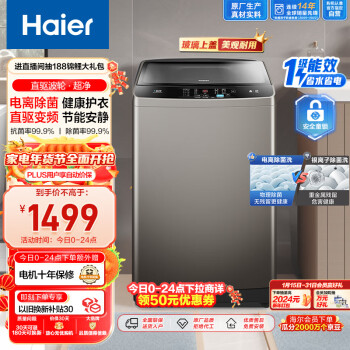 Haier 海尔 EB100B22Mate2 变频波轮洗衣机 10kg 灰色