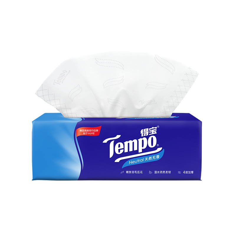Tempo 得宝 换购价：得宝（TEMPO）抽纸 90抽*1包经典无香 餐巾纸 纸巾 卫生纸 1元