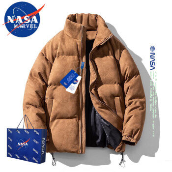 NASA MARVEL 棉衣男冬季外套棉服外套加厚立领麂皮绒潮牌宽松百搭情侣装男装