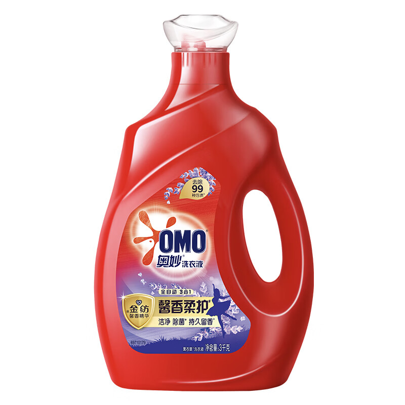 限移动端、京东百亿补贴：OMO 奥妙 全自动薰衣草酵素洗衣液3kg*2 59.9元