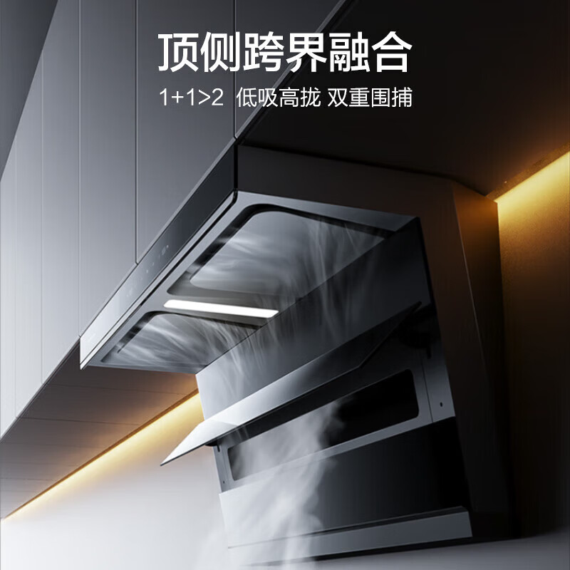 ROBAM 老板 D1油烟机家用薄顶侧双吸抽油烟机大吸力25 D1+51B0A 天然气 券后4563元