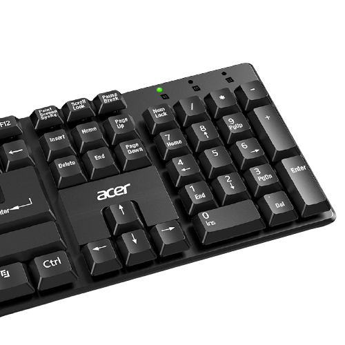 acer 宏碁 K212B 104键 有线薄膜键盘 黑色 无光 18.9元