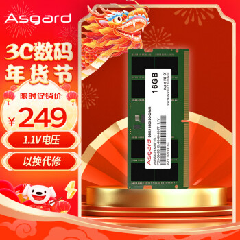 Asgard 阿斯加特 DDR5 4800MHz 笔记本内存条 16GB