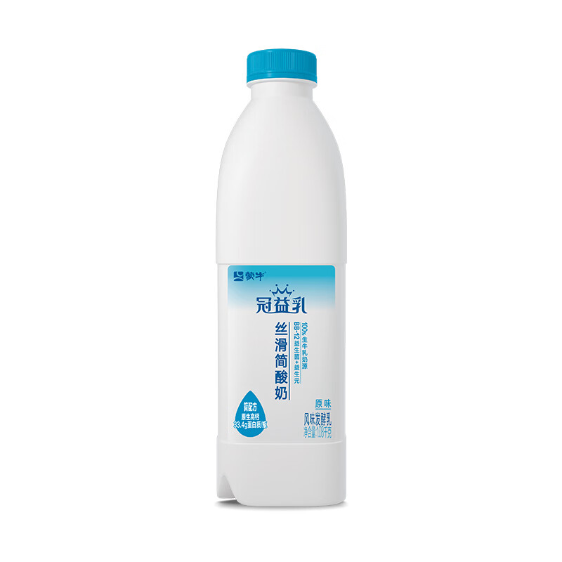 MENGNIU 蒙牛 冠益乳低温酸奶 风味发酵乳丝滑简酸奶1.08kg*4瓶 券后39.9元