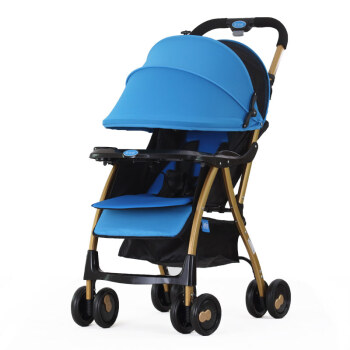 宝宝好 婴儿推车轻便折叠婴儿车推车可坐躺儿童伞车宝宝手推车A1蓝色 209元