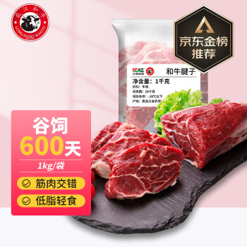 元盛 龍江和牛 国产和牛 原切牛腱子肉1kg/袋 谷饲600+天  牛肉冷冻