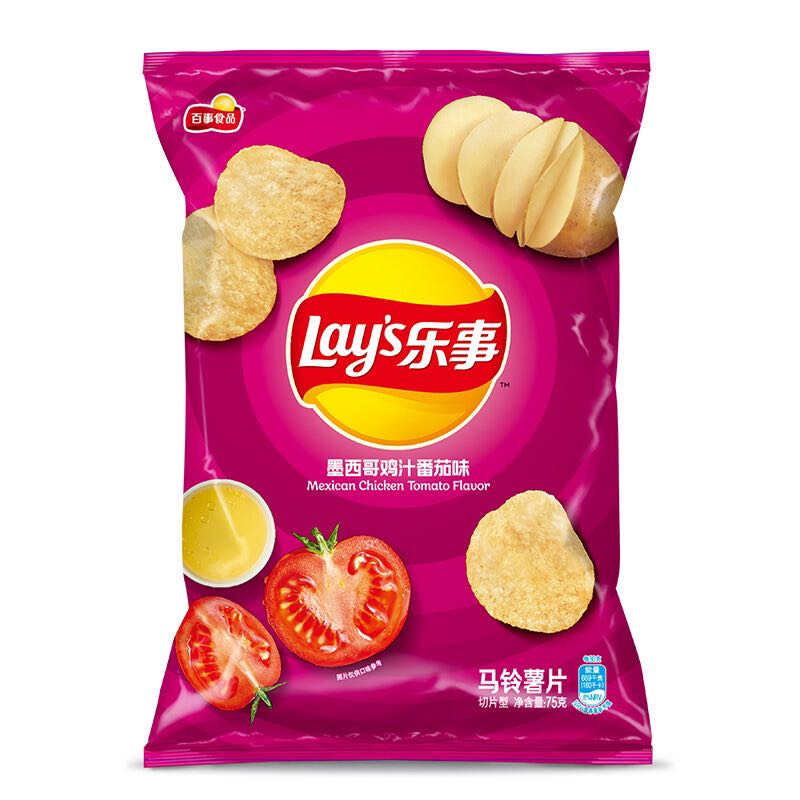 Lay's 乐事 马铃薯片 墨西哥鸡汁番茄味 75g 4.5元