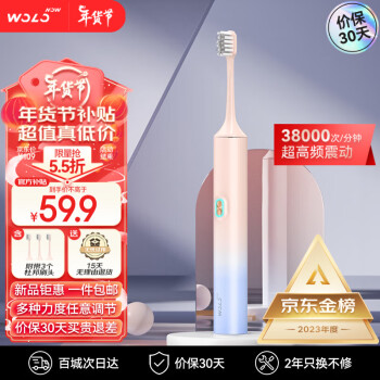 WOLONOW 沃乐 小米有品电动牙刷 Pro款4种模式3挡力度38000次高频声波震动