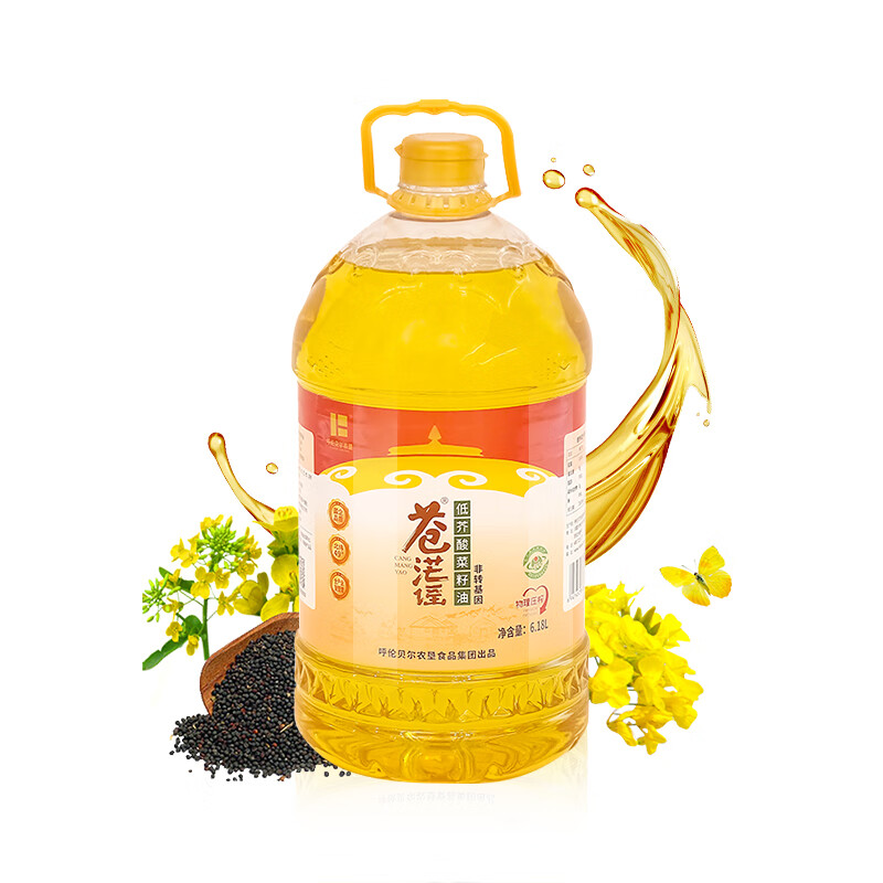 限移动端、京东百亿补贴：苍茫谣 低芥酸菜籽油 6.18L 79.9元