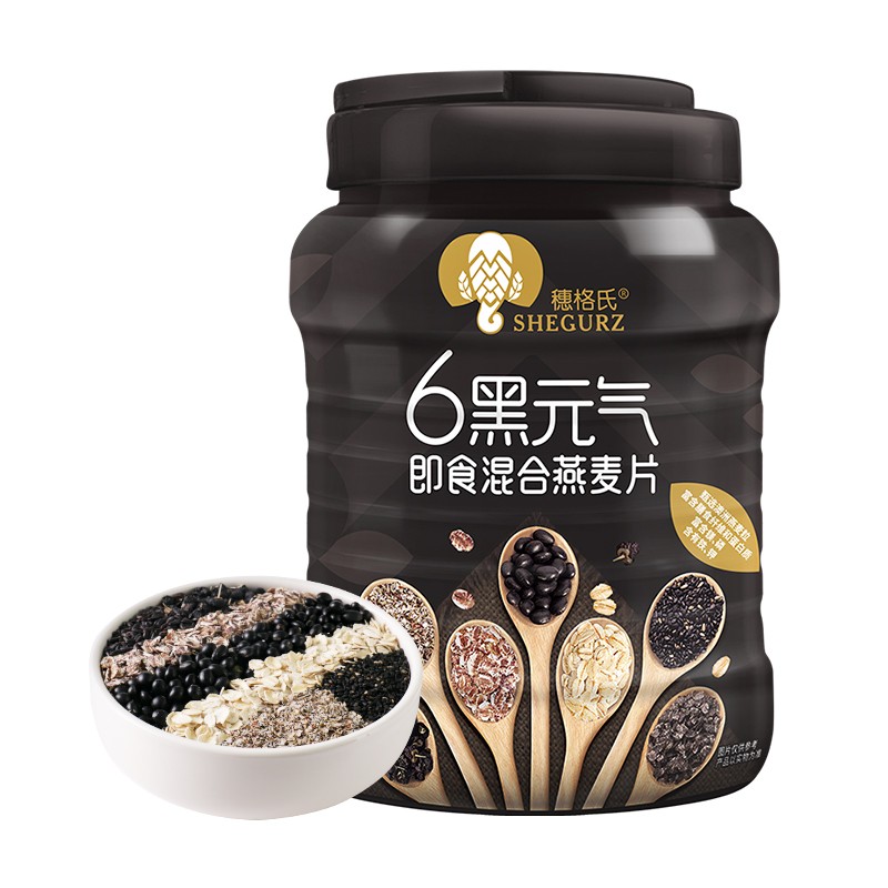 SHEGURZ 穗格氏 6黑混合即食燕麦片750g 券后25.9元