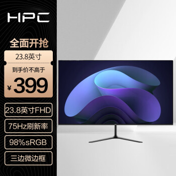 HPC 惠浦 H245 23.8英寸 VA FreeSync 显示器（1920×1080、75Hz、98%sRGB）