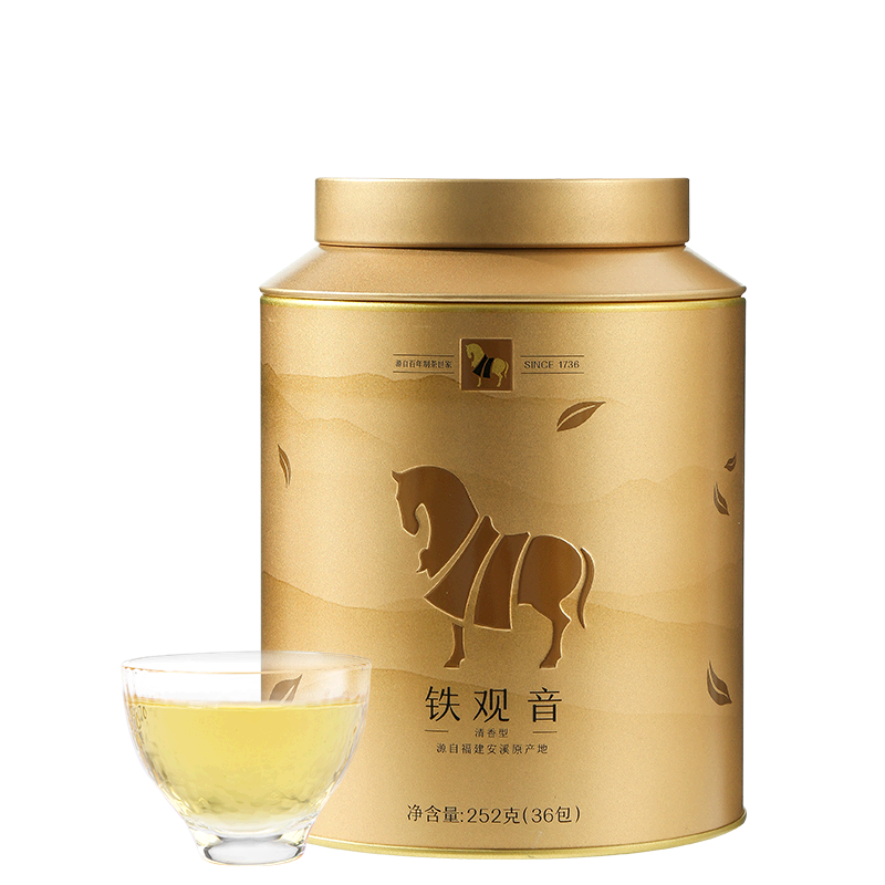 bamatea 八马茶业 一级 清香型 铁观音 252g 金罐装 券后59元