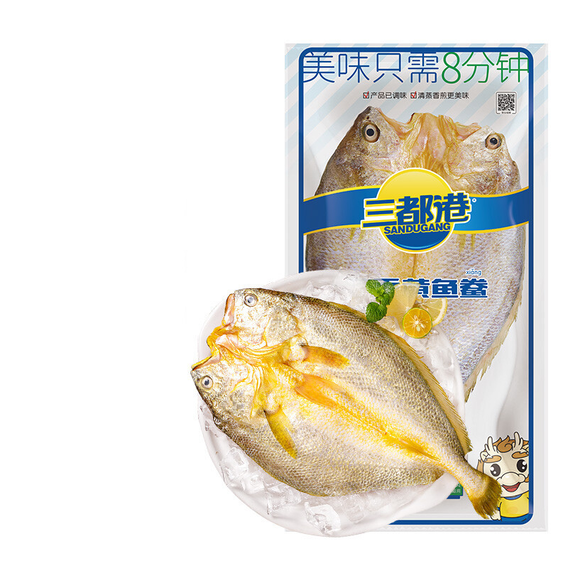 三都港 冷冻醇香黄鱼鲞350g(2条装) 黄花鱼 生鲜 鱼类 海鲜水产 深海鱼 24.9元（需买4件，需用券）