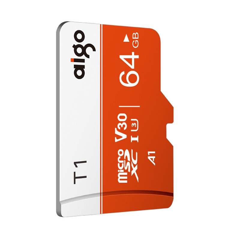 aigo 爱国者 T1 Micro-SD存储卡 64GB（UHS-I、V30、U3、A1） 券后19.9元