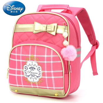 Disney 迪士尼 儿童书包幼儿园3-5-6周岁宝宝双肩包女童可爱公主时尚背包西瓜红
