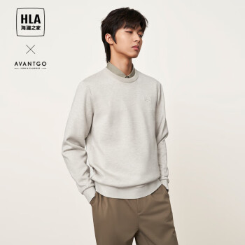 HLA 海澜之家 轻商务经典系列保暖T恤男23暖+保暖加绒长袖男冬季