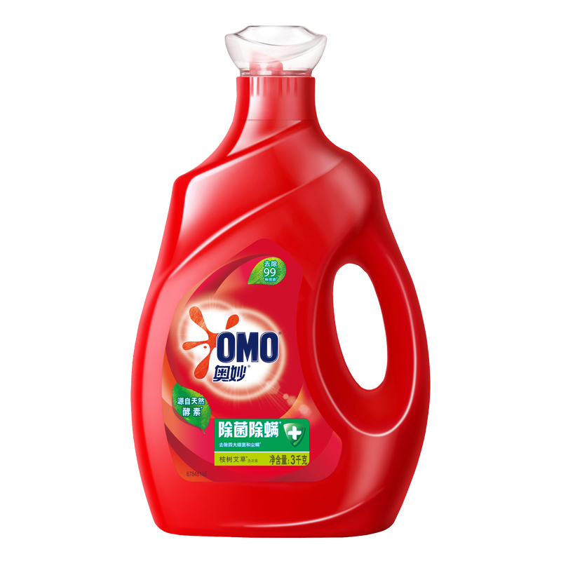 OMO 奥妙 除菌除螨 洗衣液 3KG+3KG 64.9元