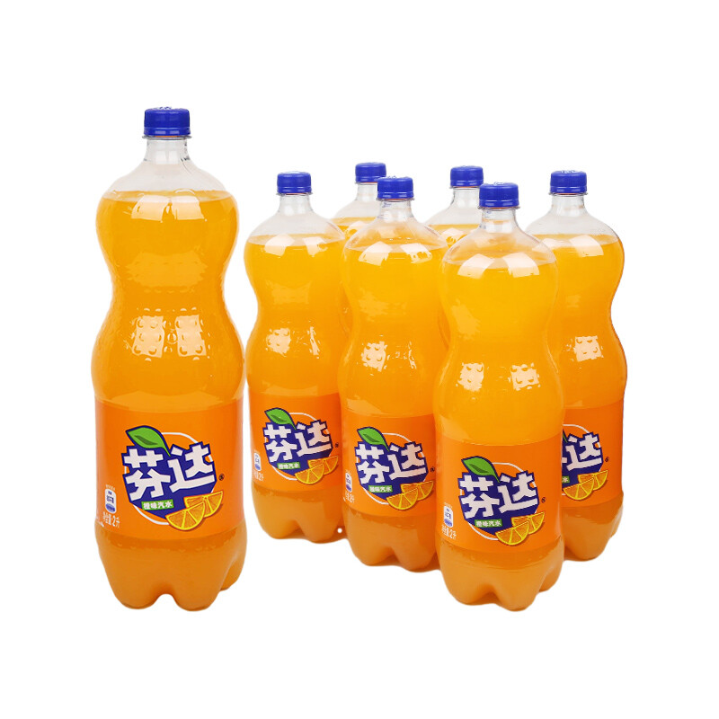 Fanta 芬达 可口可乐（Coca-Cola）芬达 Fanta 橙味 汽水 碳酸饮料 2L*6瓶 整箱装 26.2元（需买2件，需用券）