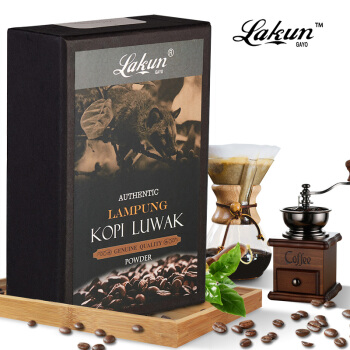 Lakun GAYO 拉昆 印尼原装进口 麝香猫猫屎咖啡 楠榜产区咖啡豆100克 275.07元（需买3件，需用券）