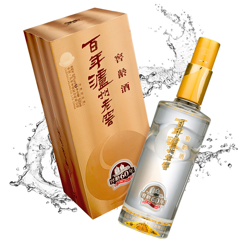 泸州老窖 窖龄酒 窖龄60年 52%vol 浓香型白酒 500ml 单瓶装 349元