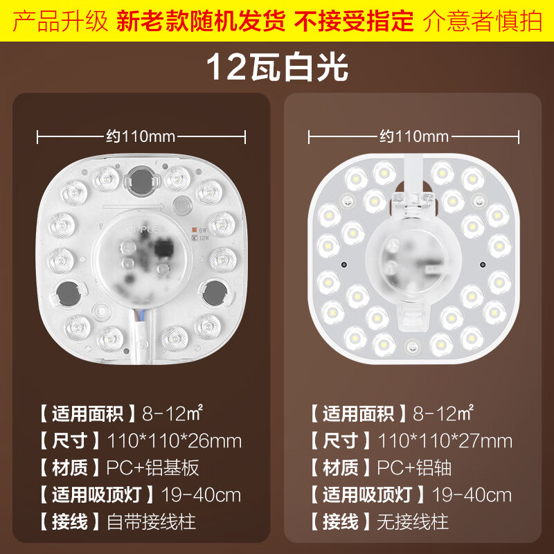 OPPLE 欧普照明 LED环形改造灯板 12W 白光 11.2元